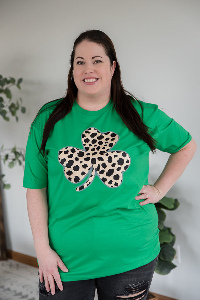 Leopard Clover Graphic Tee