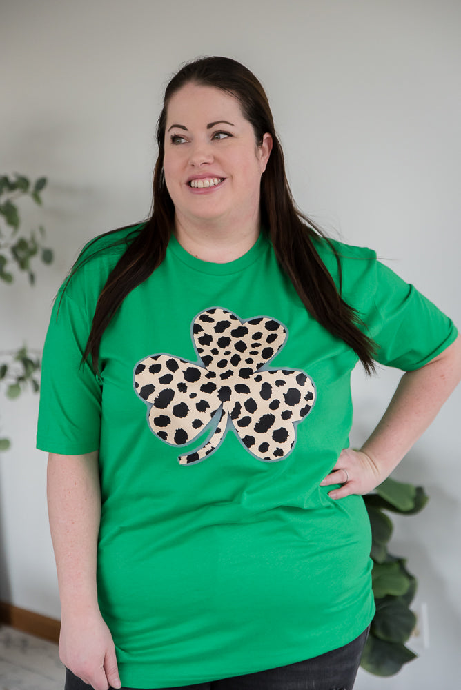 Leopard Clover Graphic Tee