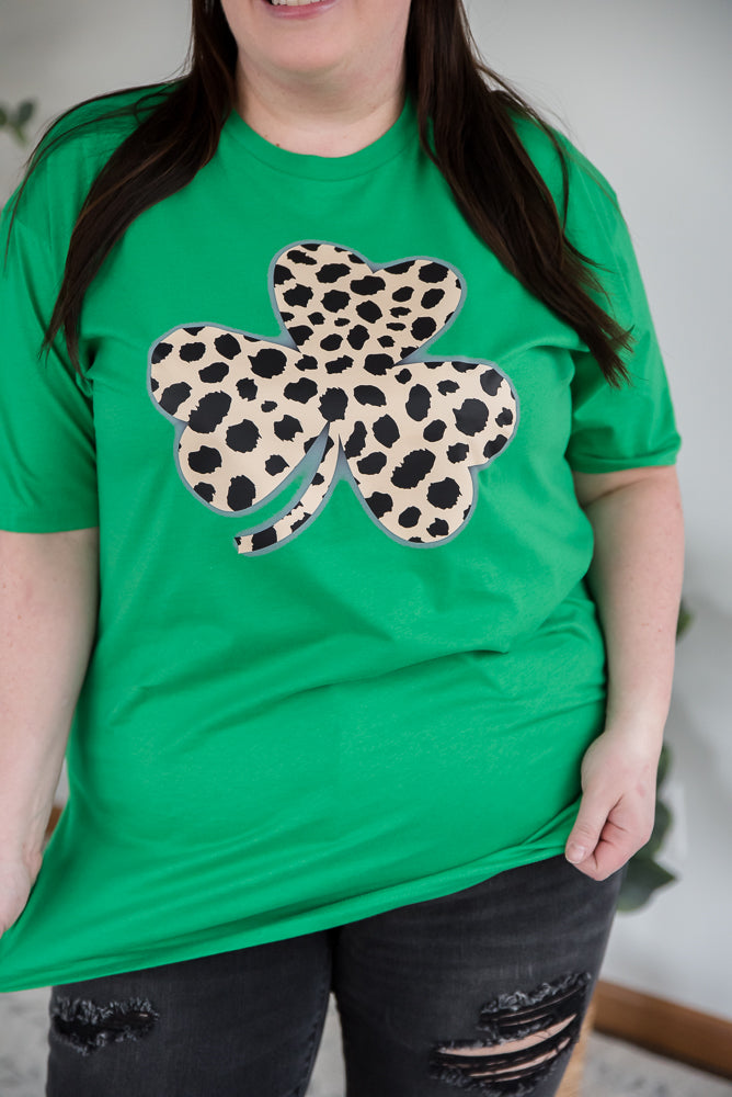Leopard Clover Graphic Tee