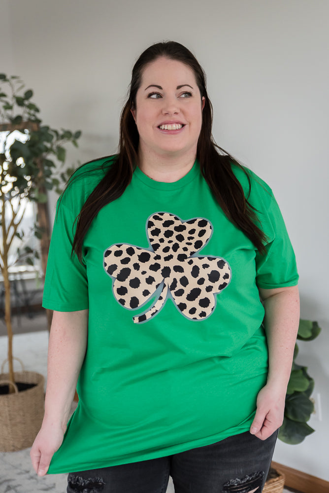 Leopard Clover Graphic Tee