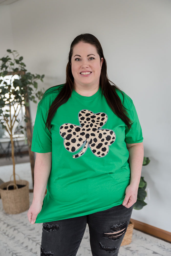 Leopard Clover Graphic Tee