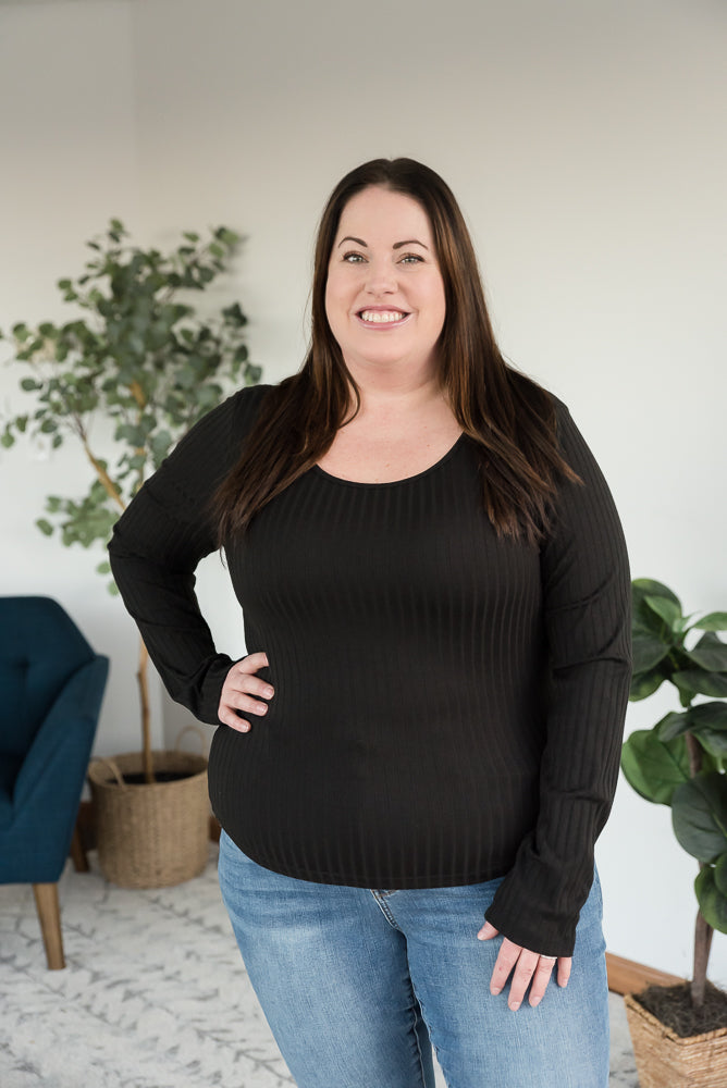 More Than a Feeling Top in Black