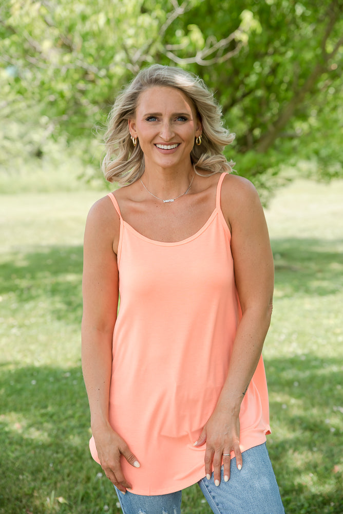Sundown Reversible Cami in Neon Coral