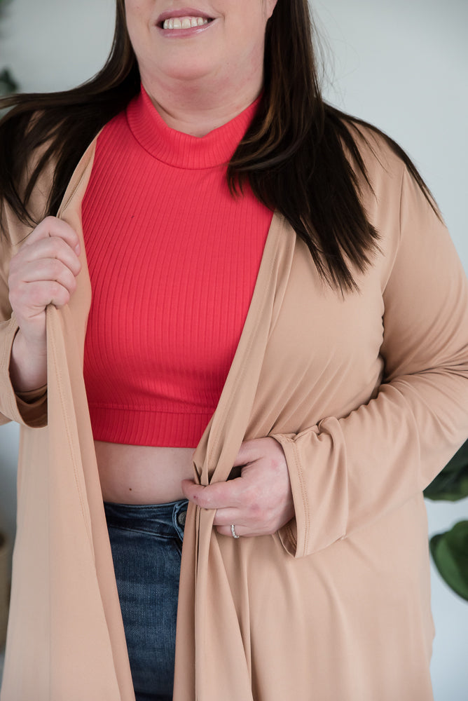 Live for the Day Crop Top in Coral