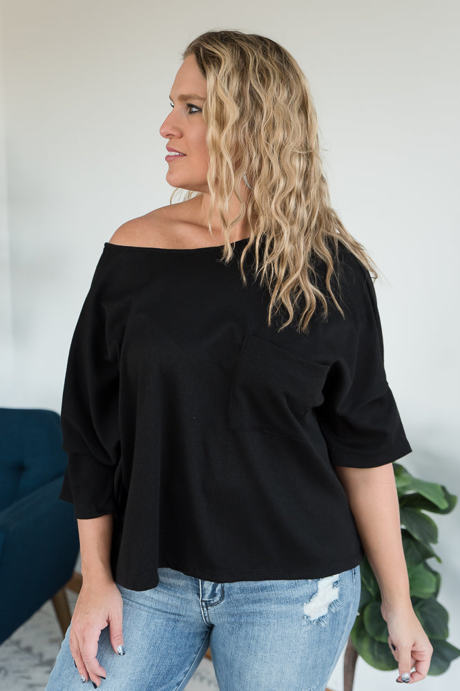 Pocket of Love Top in Black