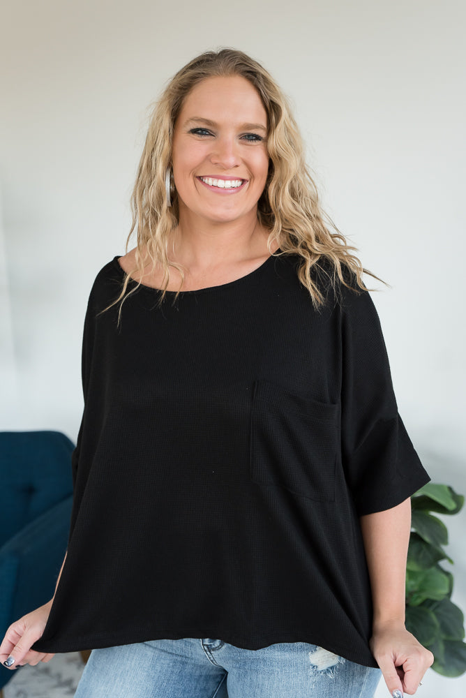 Pocket of Love Top in Black