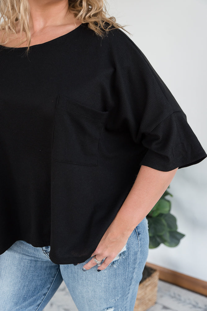 Pocket of Love Top in Black