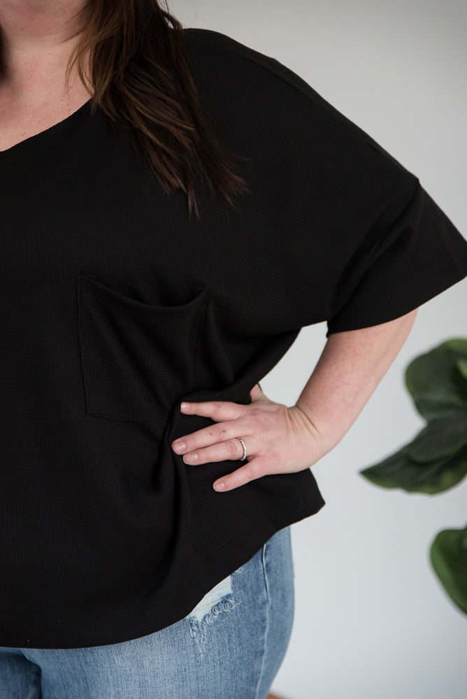 Pocket of Love Top in Black
