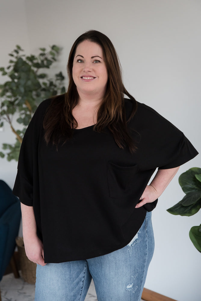 Pocket of Love Top in Black