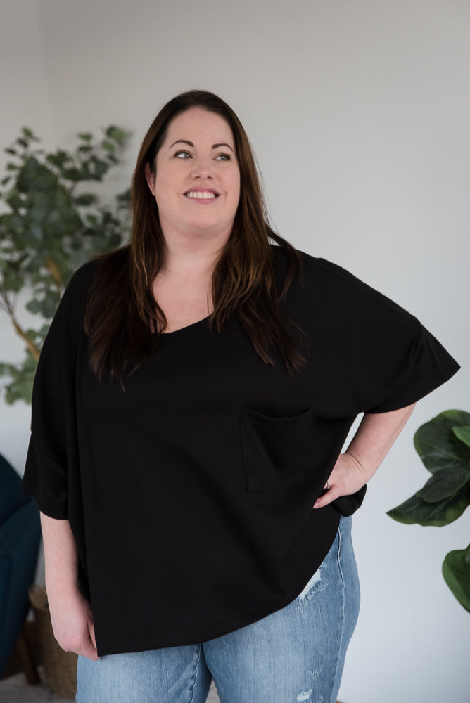 Pocket of Love Top in Black