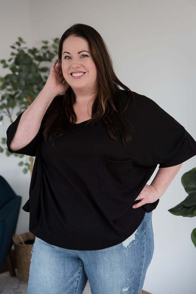 Pocket of Love Top in Black