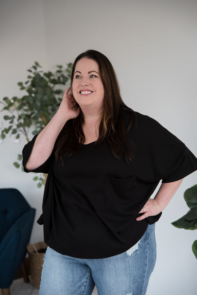Pocket of Love Top in Black