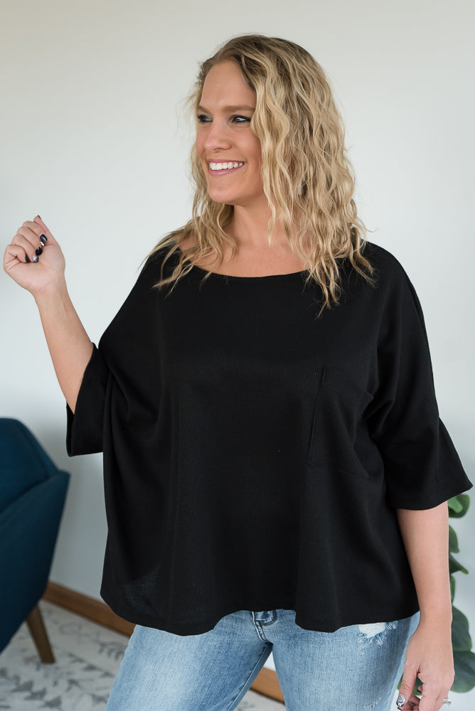 Pocket of Love Top in Black