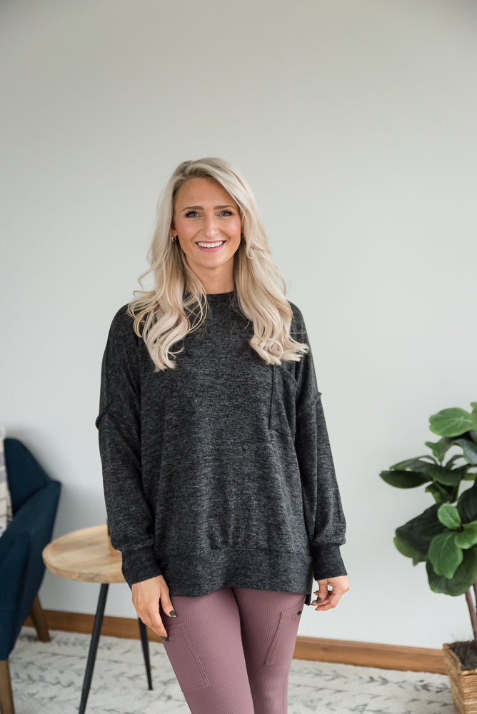 Say Something Sweater in Black