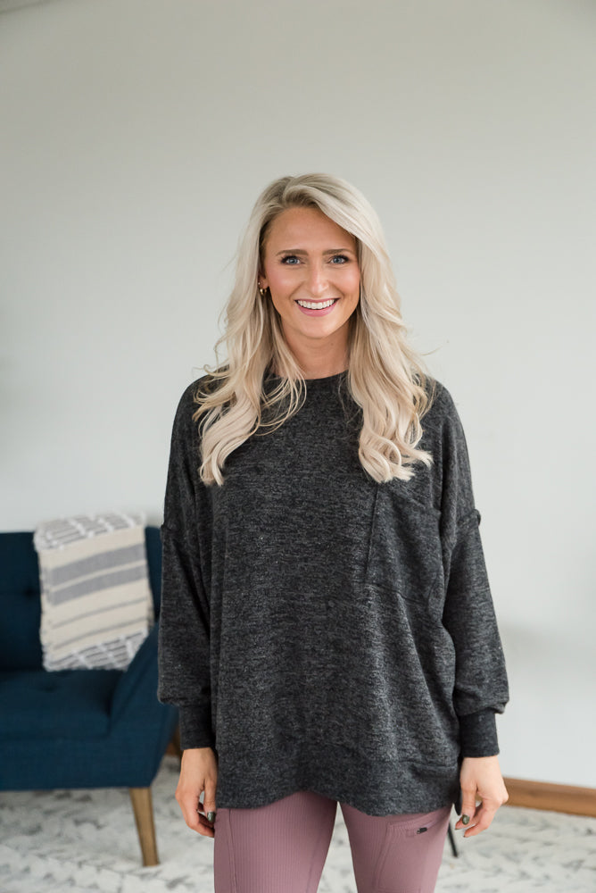 Say Something Sweater in Black