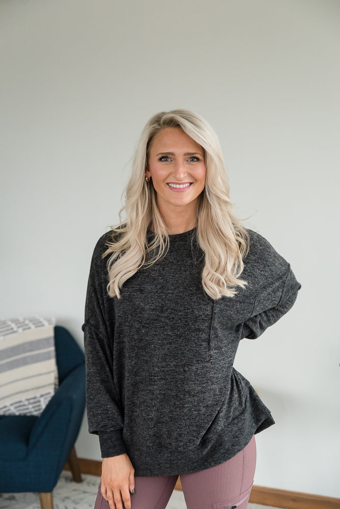 Say Something Sweater in Black
