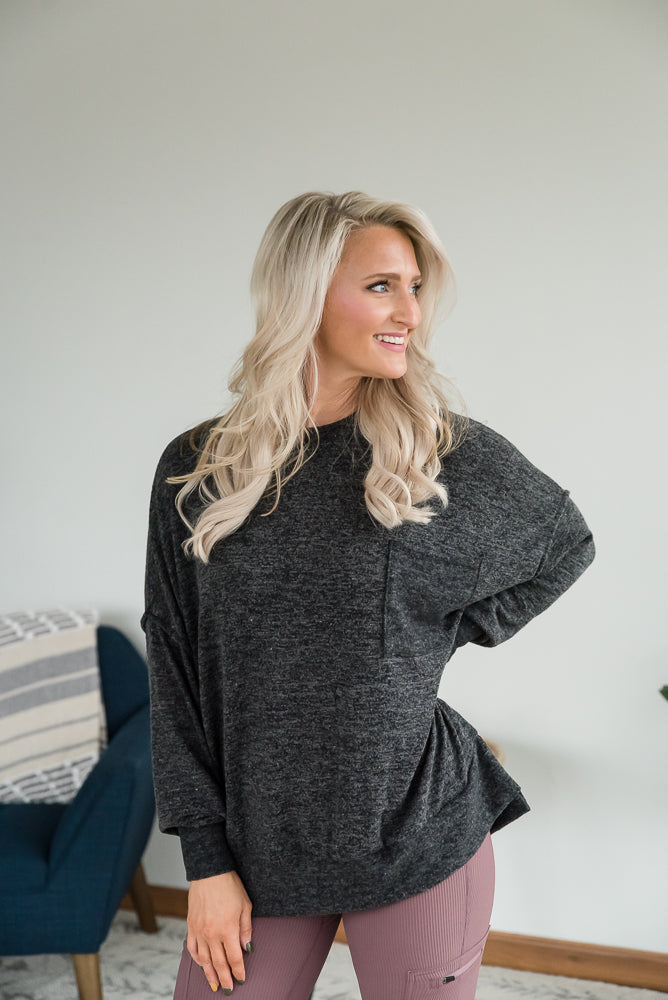 Say Something Sweater in Black