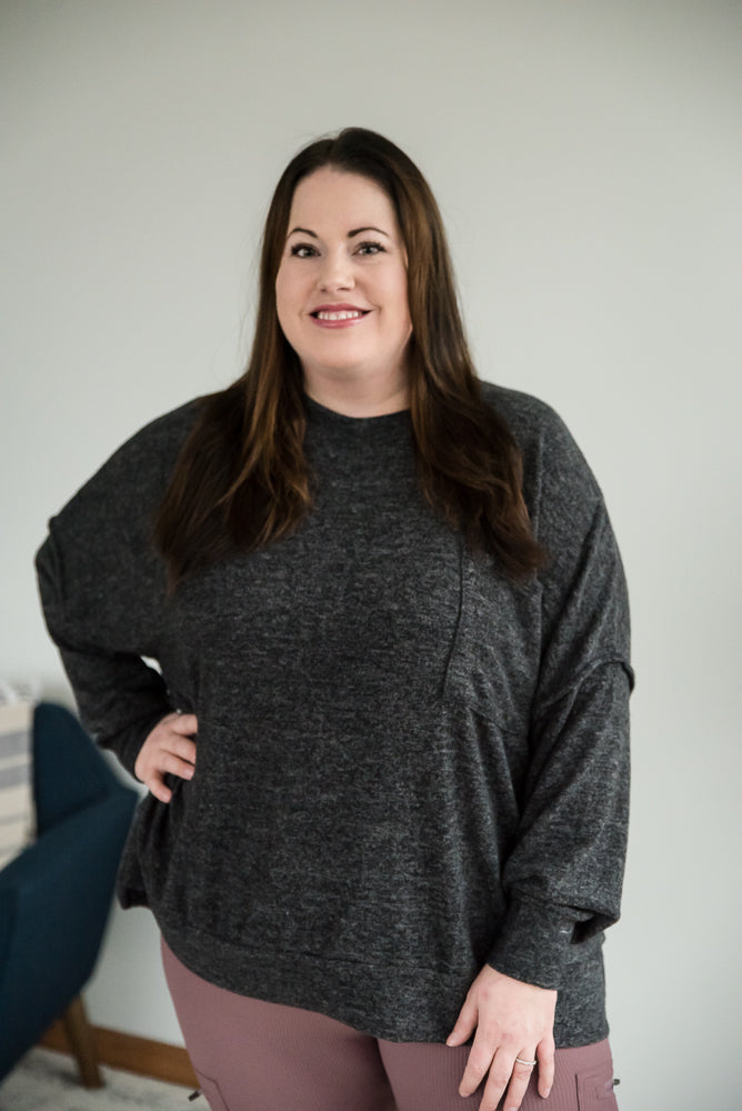 Say Something Sweater in Black