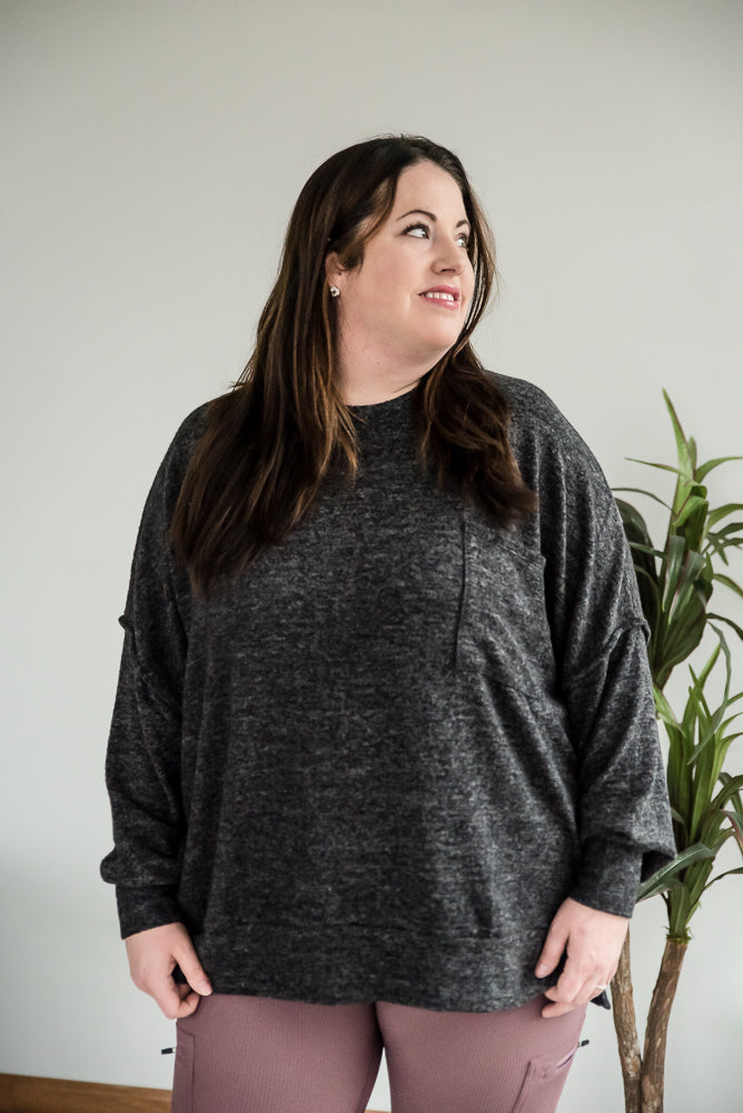 Say Something Sweater in Black