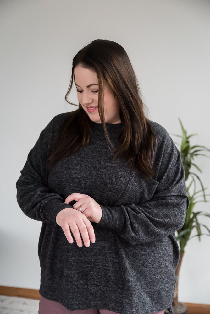 Say Something Sweater in Black