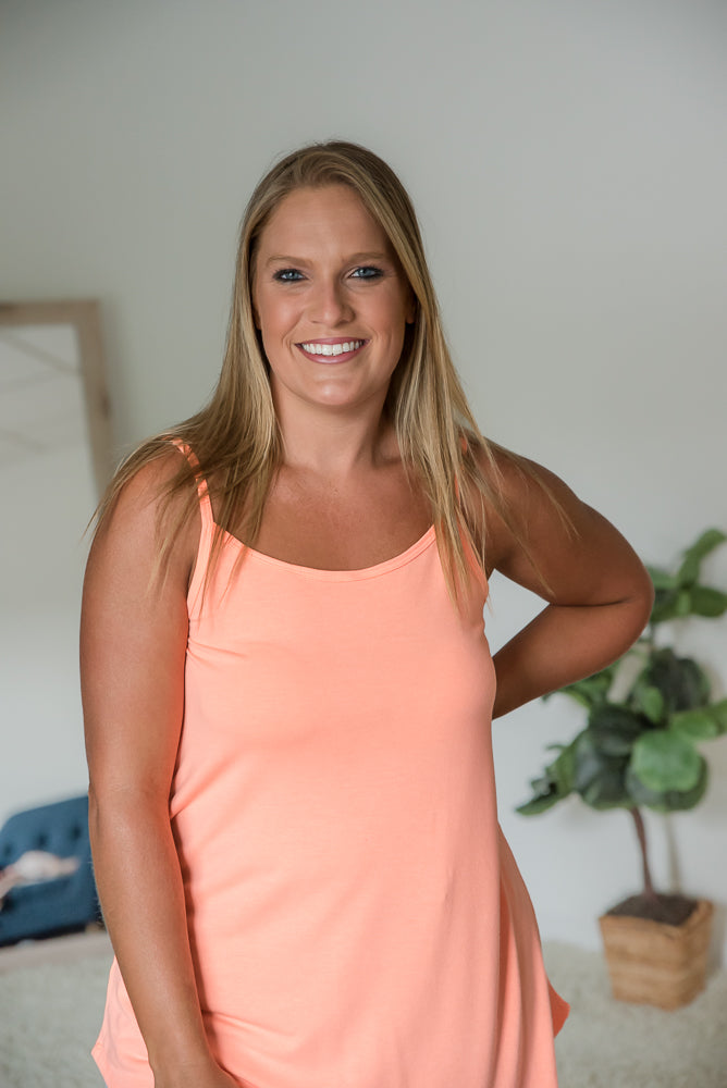 Sundown Reversible Cami in Neon Coral