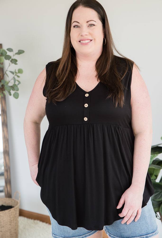 Keepin' Up Tank in Black