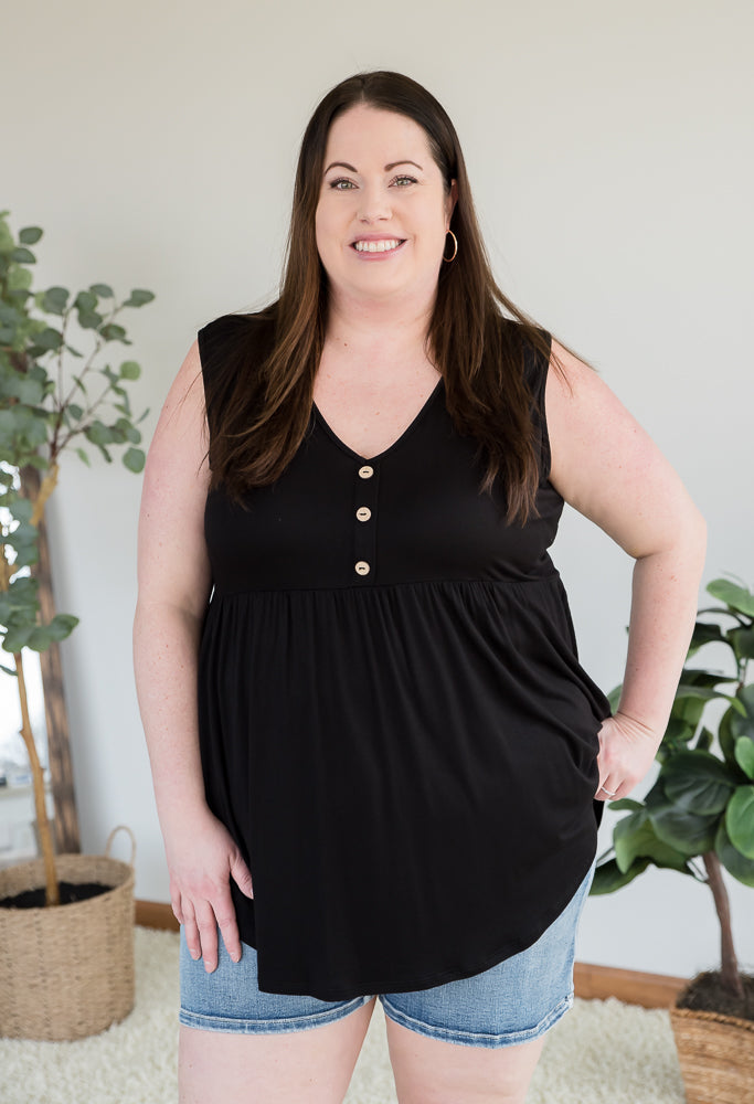 Keepin' Up Tank in Black