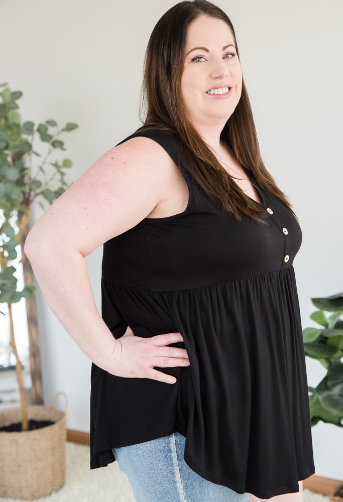 Keepin' Up Tank in Black