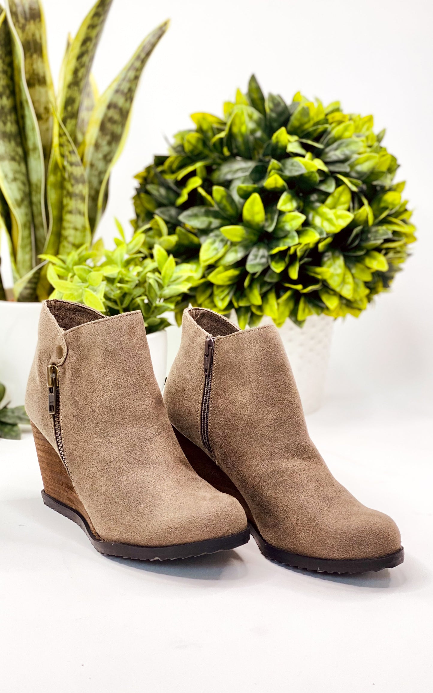 Not Rated Amiel Booties in Taupe