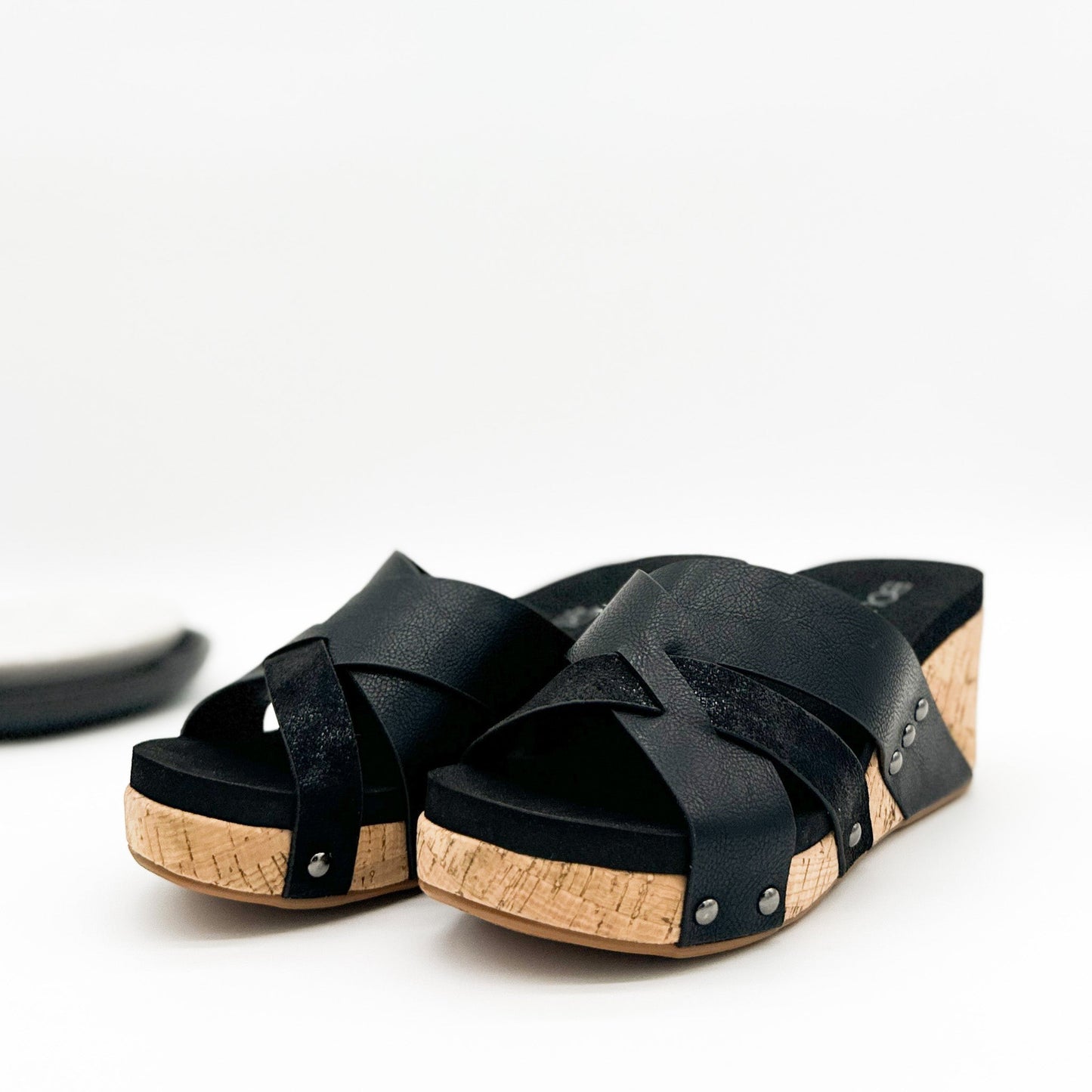 Corkys Amuse Wedge in Black