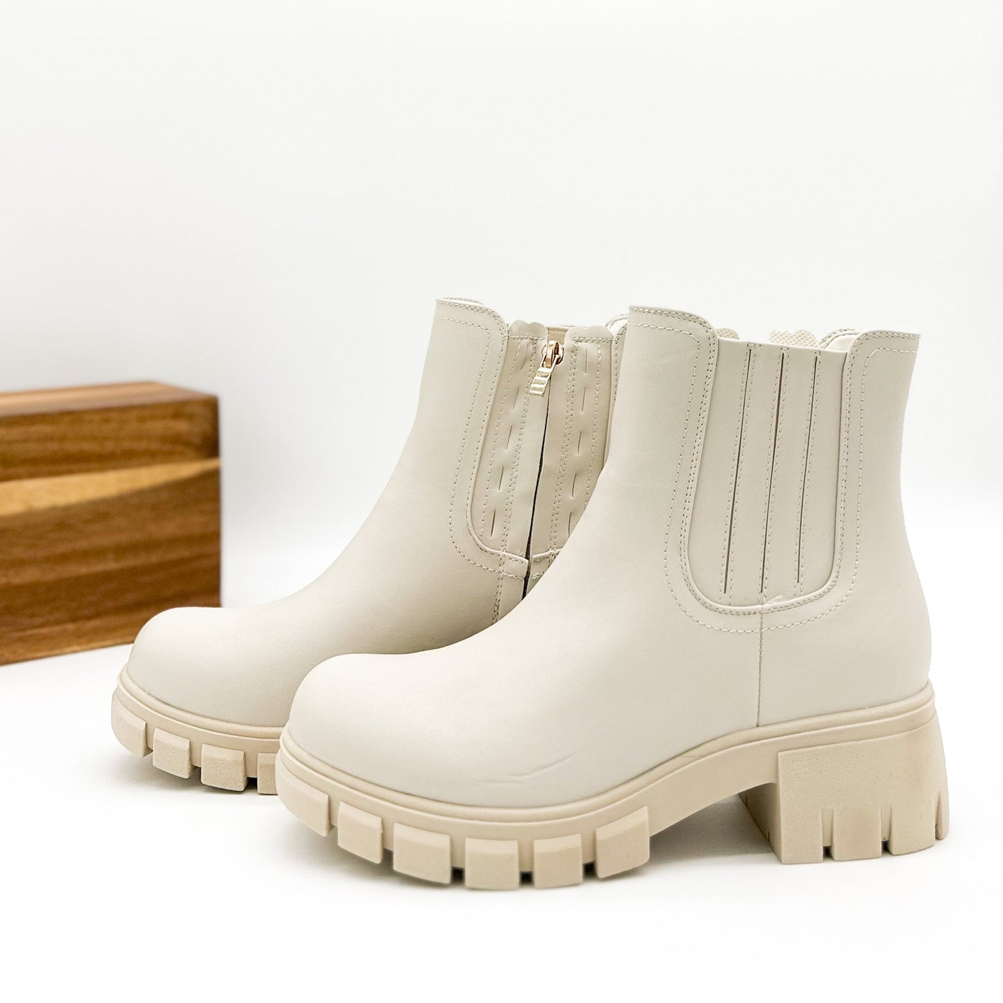 Corkys As If Ankle Boot in Ivory