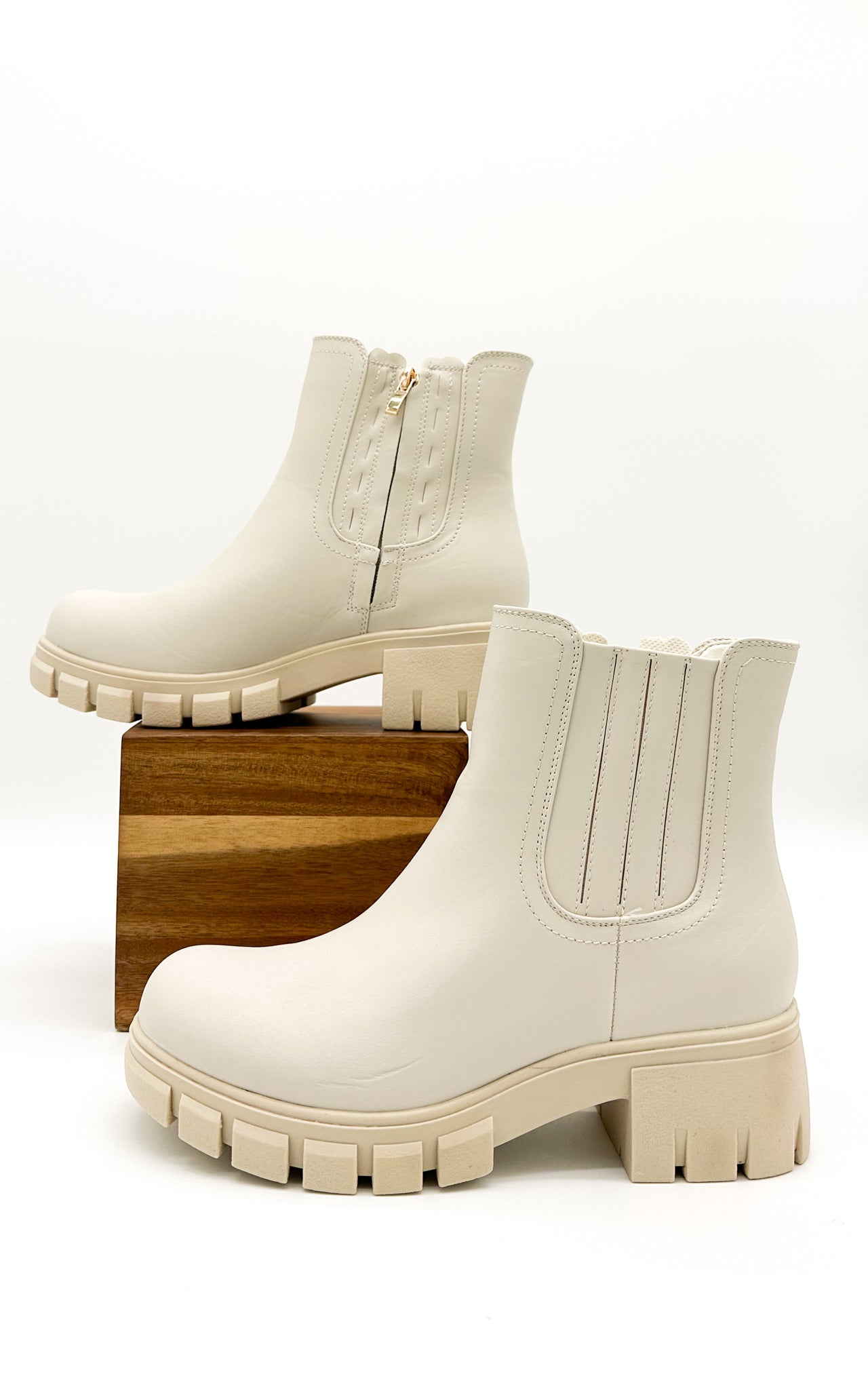 Corkys As If Ankle Boot in Ivory