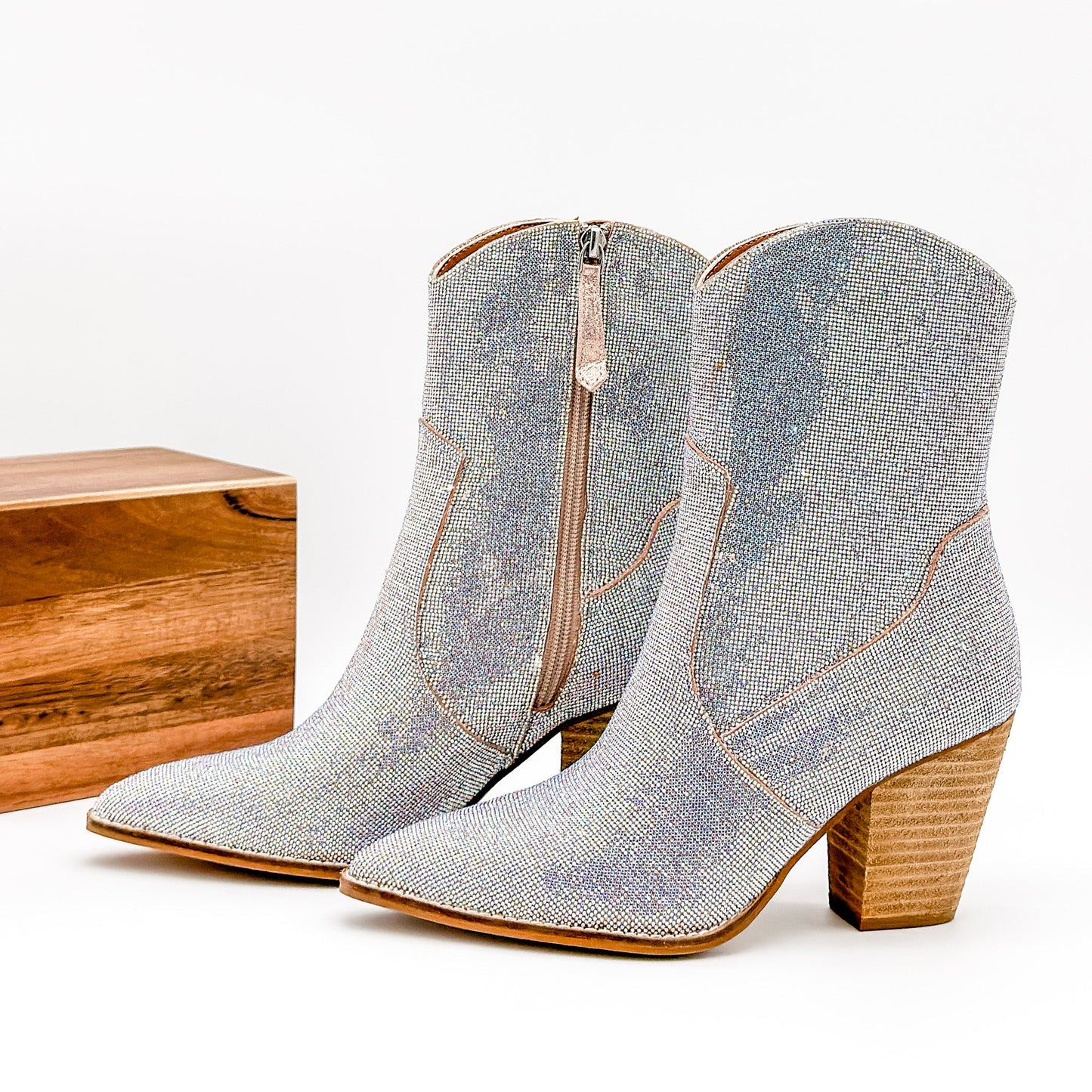 Beast Autumn Rhinestone Ankle Boots