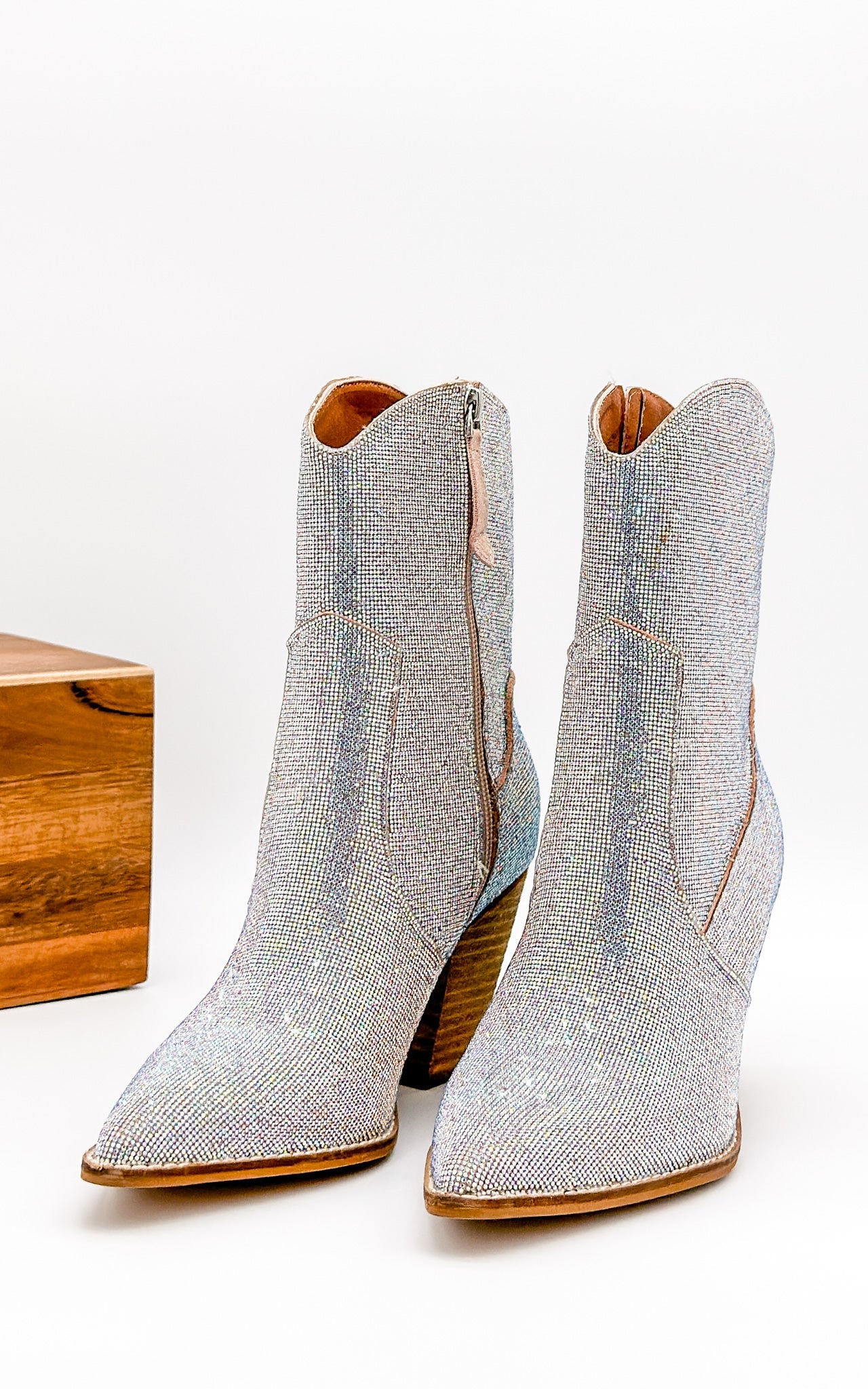 Beast Autumn Rhinestone Ankle Boots