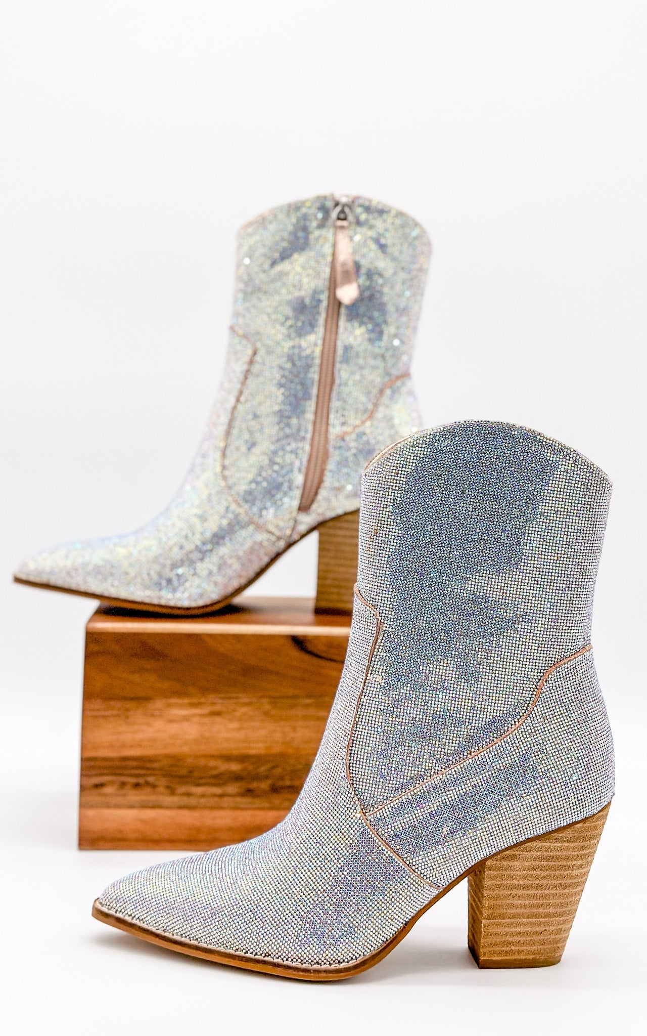 Beast Autumn Rhinestone Ankle Boots