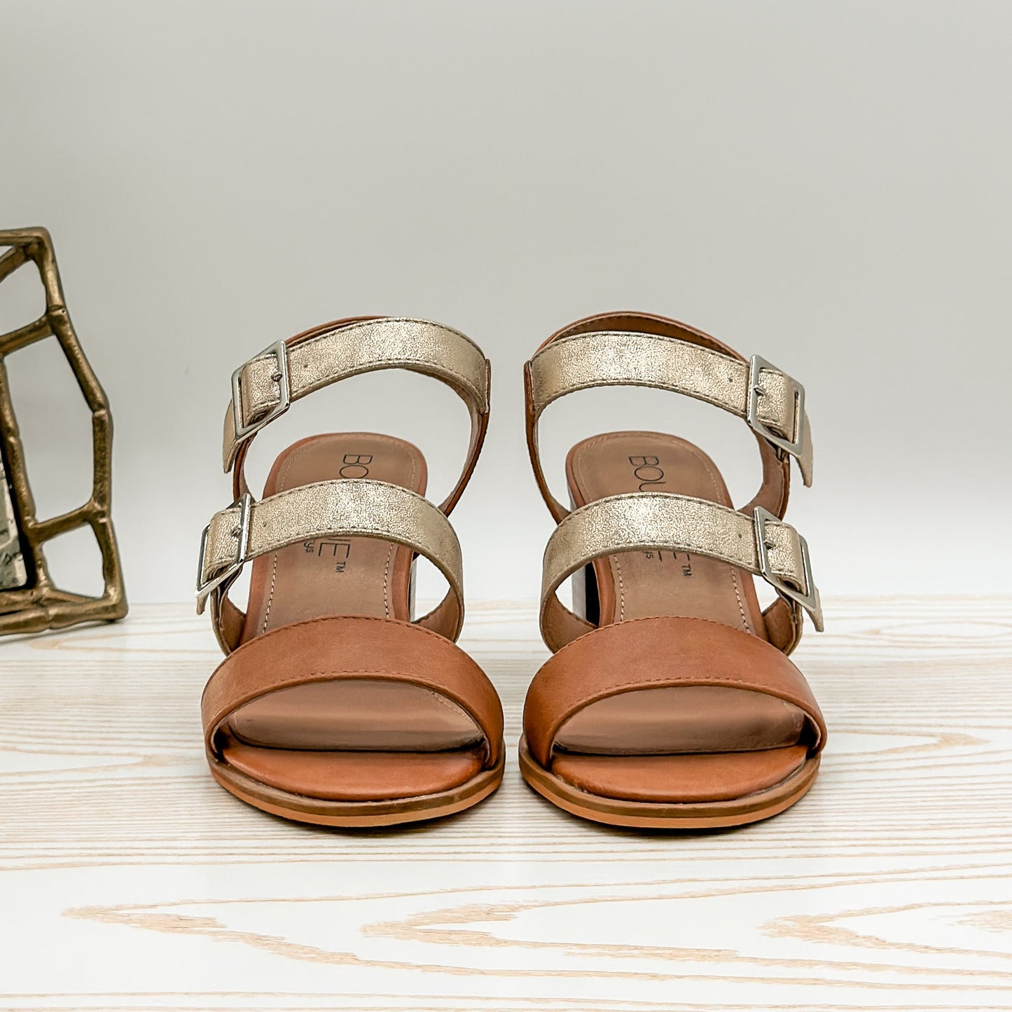 Corkys Banter Heeled Sandal in Cognac