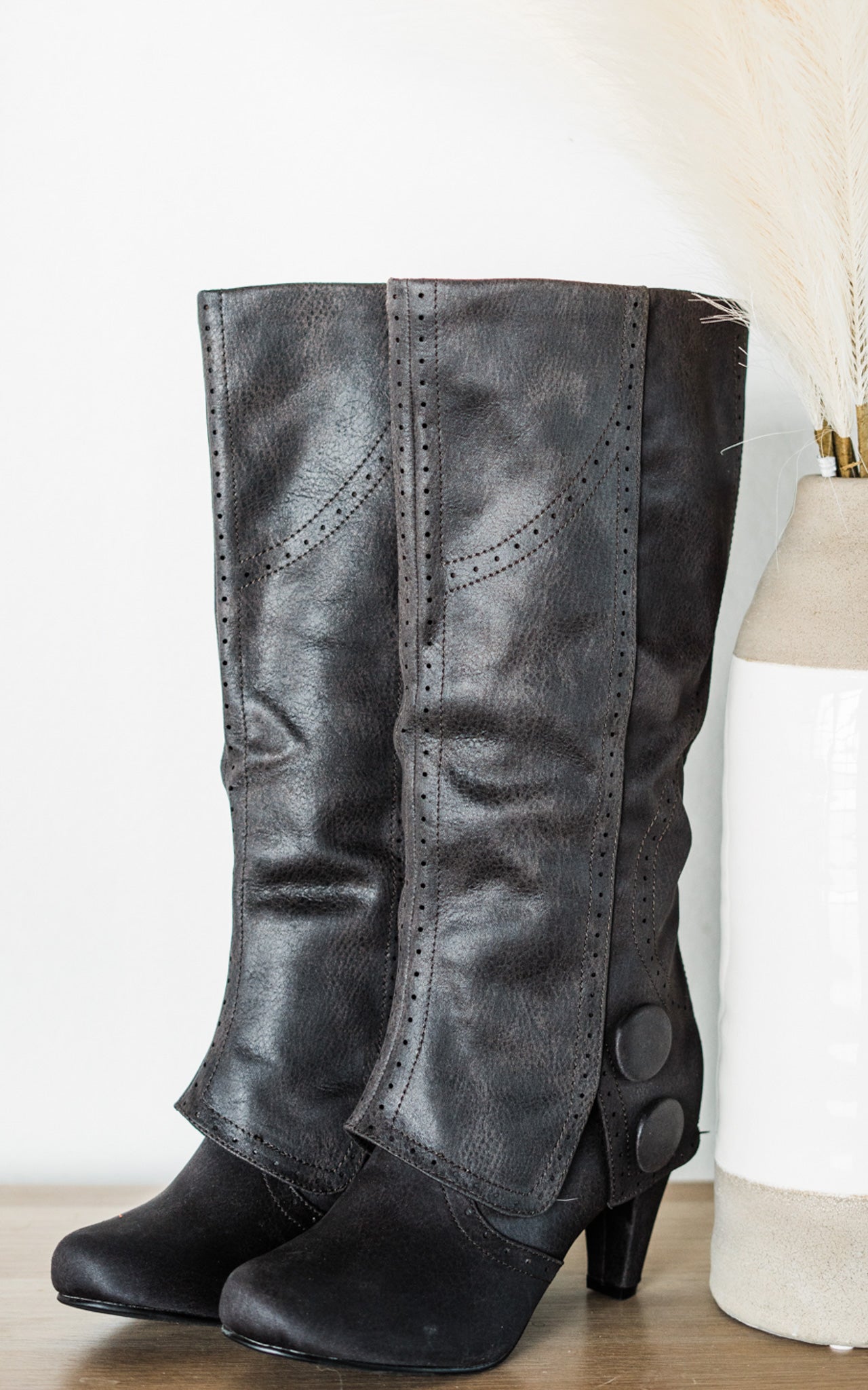Not Rated B Dad Boots in Charcoal