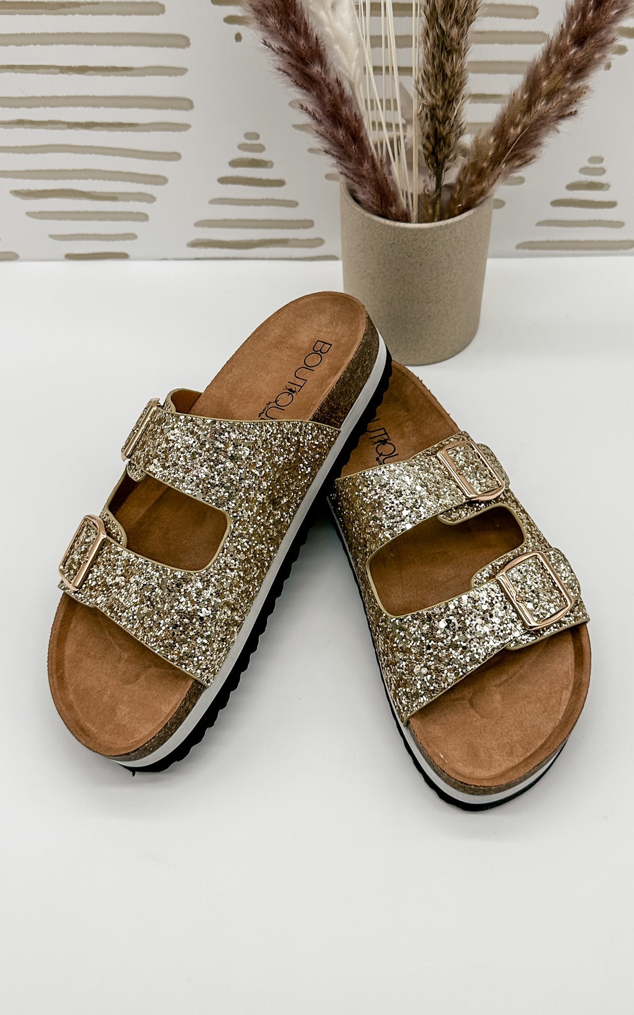 Corkys Beach Babe Sandals in Gold Glitter
