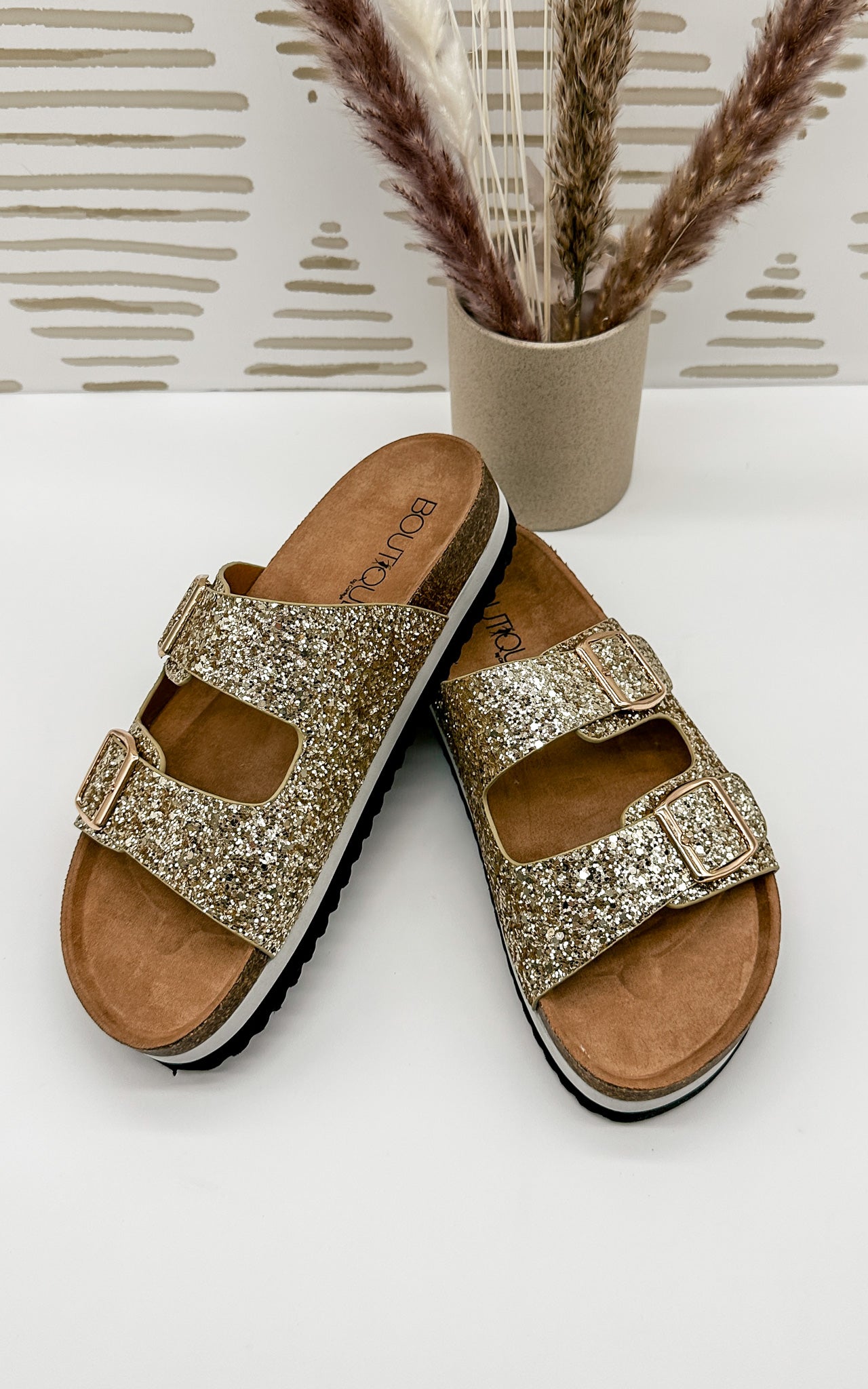 Corkys Beach Babe Sandals in Gold Glitter