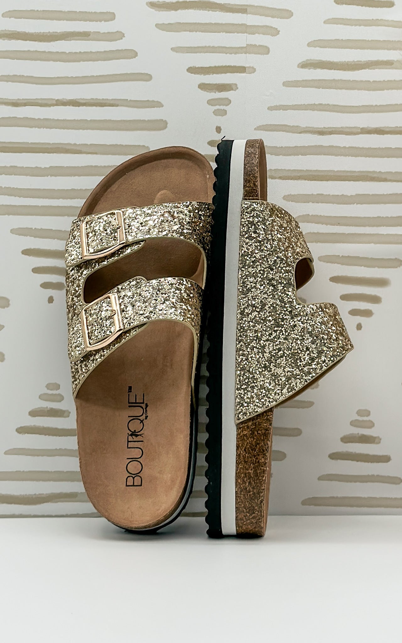 Corkys Beach Babe Sandals in Gold Glitter