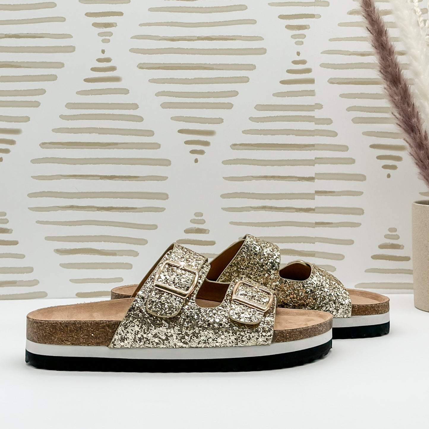 Corkys Beach Babe Sandals in Gold Glitter