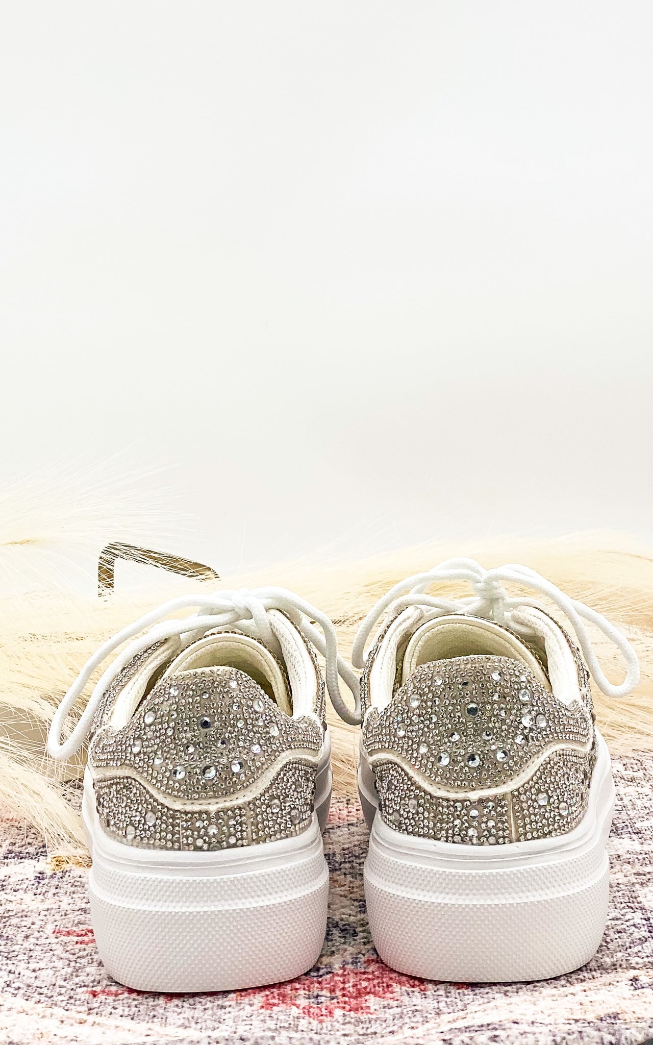 Corkys Bedazzled Rhinestone Sneakers in Clear