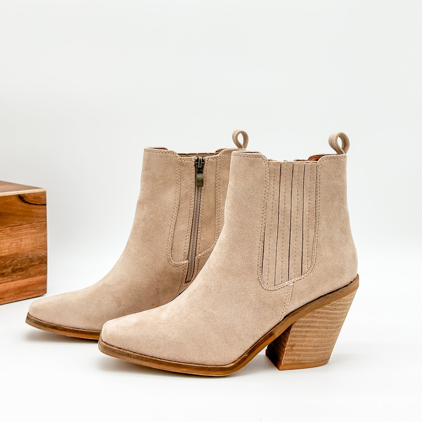 Beast Bronda Booties in Taupe