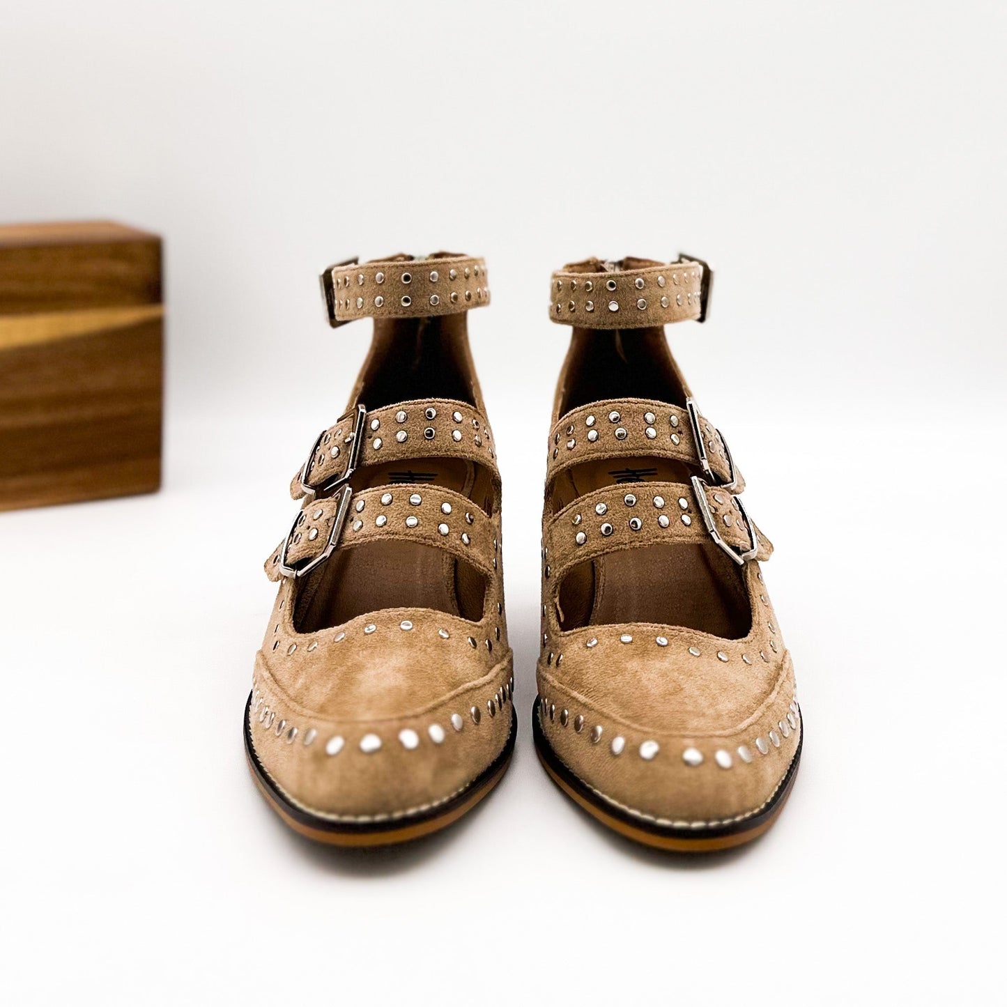 Corkys Cackle Booties in Sand Suede
