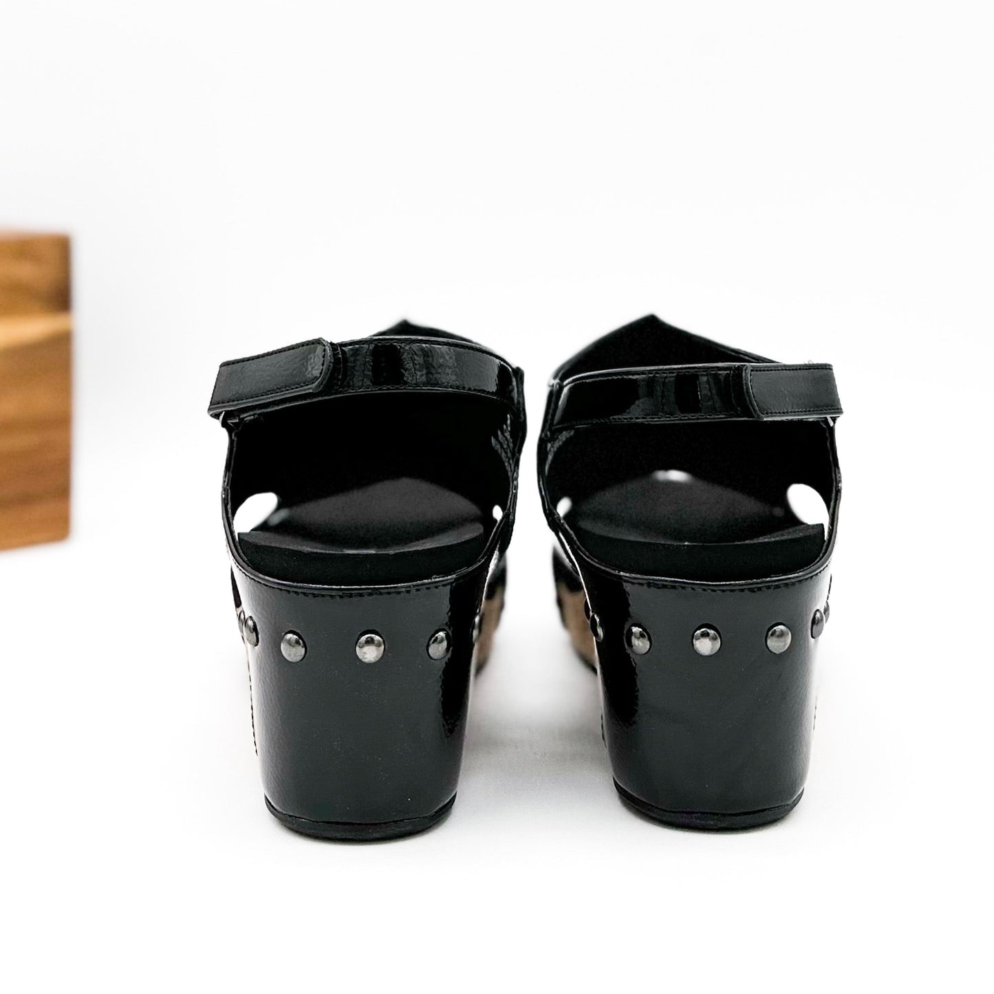Corkys Carley Wedge in Black Patent