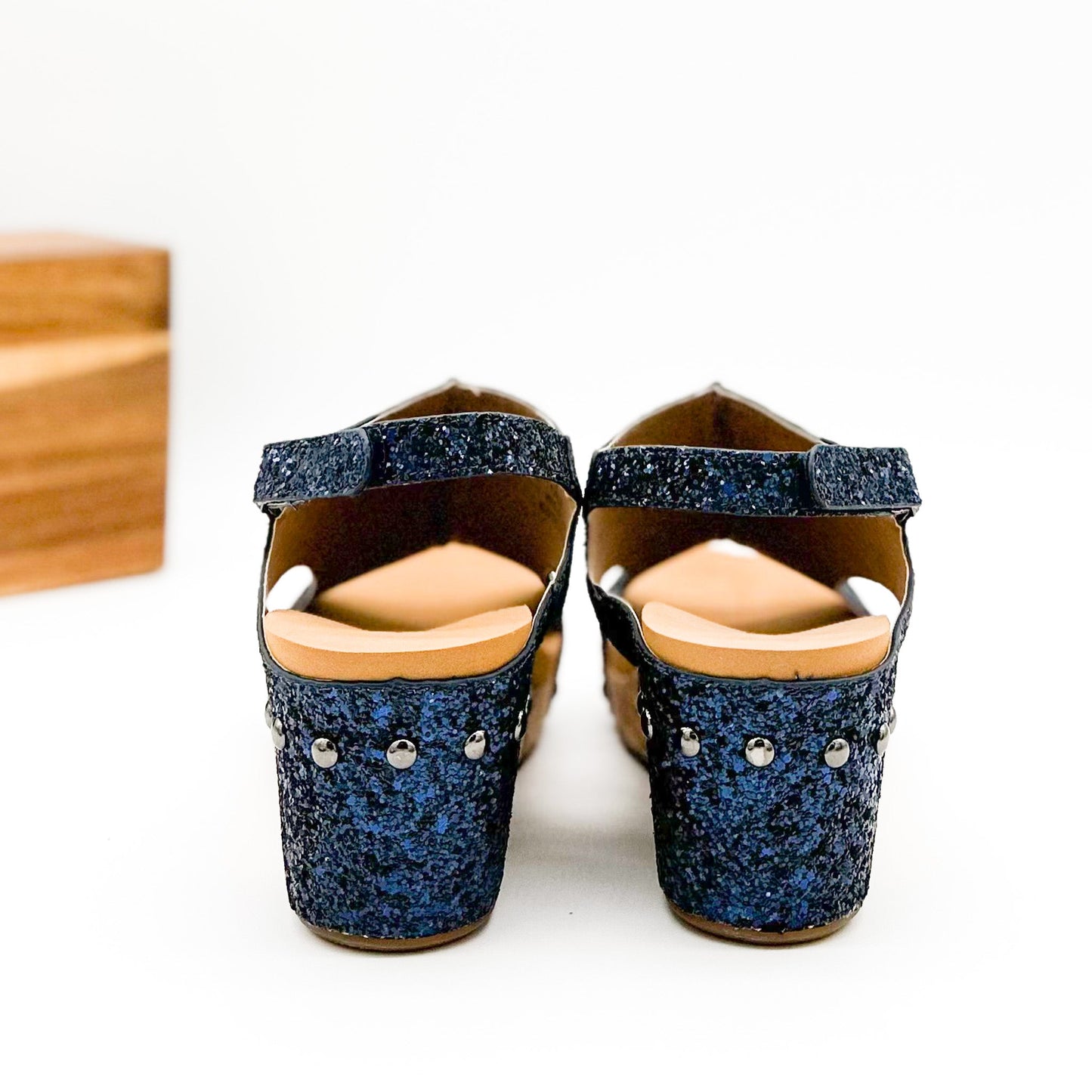 Corkys Carley Wedge in Navy Glitter