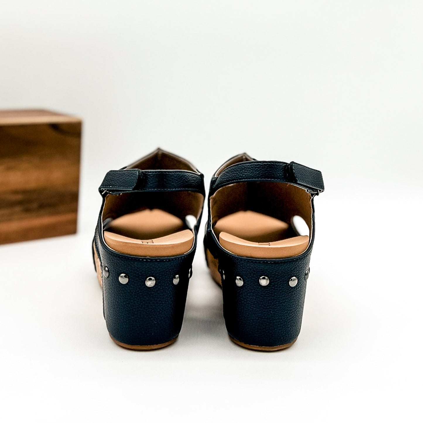 Corkys Carley Wedge in Smooth Navy