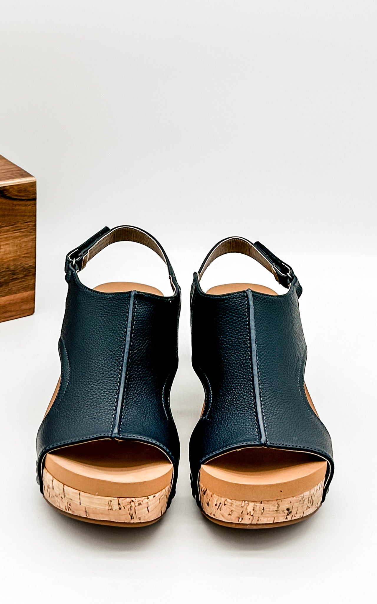 Corkys Carley Wedge in Smooth Navy