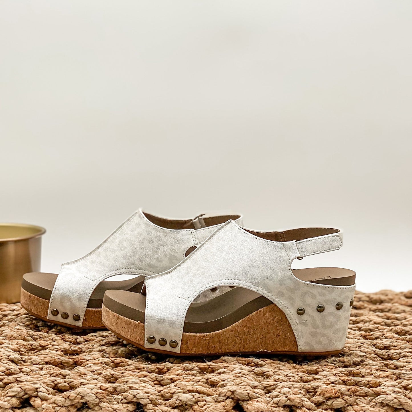 Corkys Carley Wedge in White Leopard