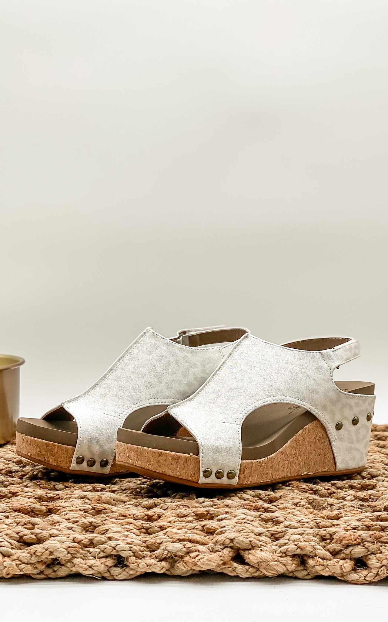 Corkys Carley Wedge in White Leopard